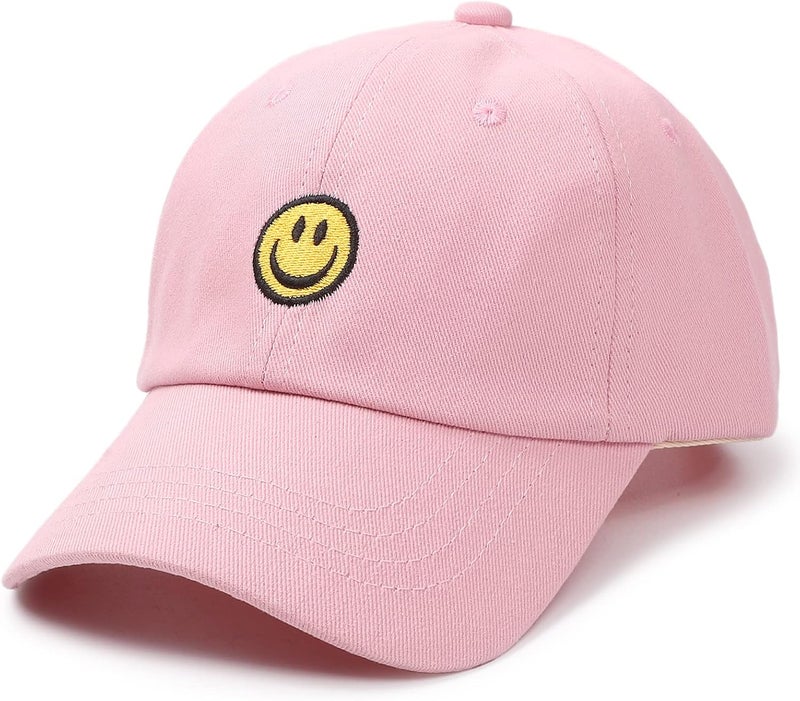 SONMONY Store Smile Face Toddler Baseball Cap Boy Baseball Hats Kids Washed Funny Hats Adjustable Cute Caps for 3-12 Years… - Image 1